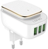 Get Ldnio Wall Charger, 3 Ports, Night Light, 3.4 A - White with best offers | Raneen.com