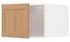 METOD Top cabinet for fridge/freezer, white/Voxtorp walnut effect, 60x40 cm - IKEA