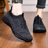 konhill Women's Comfortable Walking Shoes - Tennis Athletic Casual Slip on Sneakers, 0212 Black/Gray, 9.5