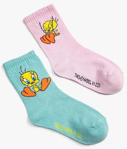Koton 2-Pack Tweety Printed Socks Set - Multicolor
