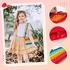 TIM Cute Pop Purse, Pop Purse Pop Bag Shoulder Bag Fidget Toys Sensory Pop Fidget Backpack Toy for ADHD Anxiety School Supplies Backpack Silicone Crossbody Bag Pop for Girls Ladys Bags (Rainbow)