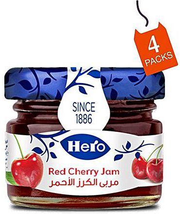 Hero Food Red Cherry Jam - 28.3 gm - Pack of 4