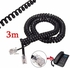 Telephone Handset Phone Extension Cable Cord Wire 3 Meter