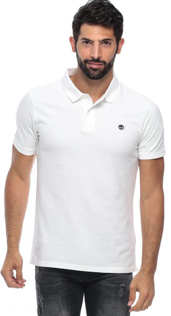 Timberland TMA1A2P-10006 Slim Fit Millers Polo for Men - L, White