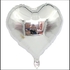 1Pc Silver Heart/Love Shaped 18inch Helium Aluminium Foil Balloon
