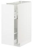 METOD Base cabinet/pull-out int fittings, white Ringhult/high-gloss white, 30x60 cm - IKEA