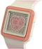 ساعة كاسيو بوب تون للنساء شاشة قلب وردي رقمية سوار راتنج - LDF-21-4AVDR
