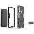 جراب لهاتف Huawei P20 Lite 2019 - غطاء مصقول مزدوج الحماية مقاوم للصدمات شديد التحمل - اسود