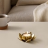 KNASTRIGT Tealight holder - gold-colour/Lotus 3 cm
