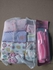 Baby Girl Sleepsuit, Socks, Wash Cloth, And Comb Set