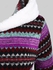 Plus Size Hooded Contrast Fluffy Trim Colorful Geometric Pattern Knit Dress - 1x | Us 14-16