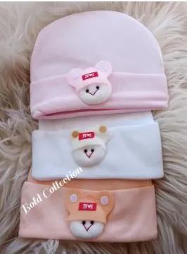 Fashion 3PACK Cutest Warm Cotton NEWBORN Baby Caps