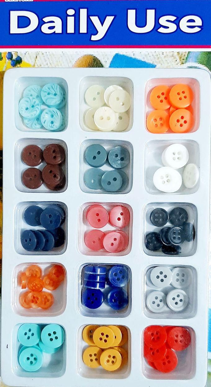 Fashion 100pcs Sewing Buttons Fasteners Size Assorted