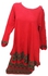 فستان من الصوف مكون من قطعتين شتوى أحمر اللون مقاس L/XL