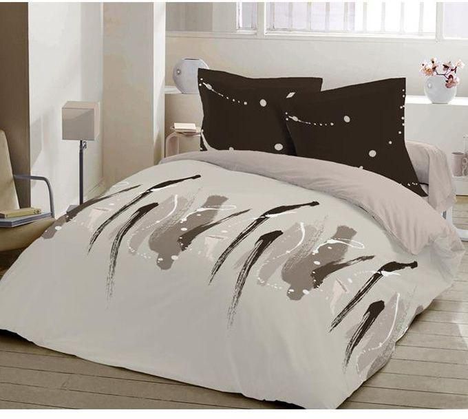 Comfort Kepler Fitted Bed Sheet -Cotton, Printed Brown