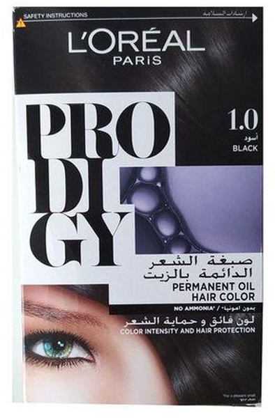 L'Oreal Paris Prodigy Permanent Oil Hair Color- 1.0 Black