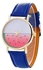 Fashion Fashion Watermelon Student Wristwatch Analog Faux Leather Strap Quartz Watch For Women Color:Light Blue