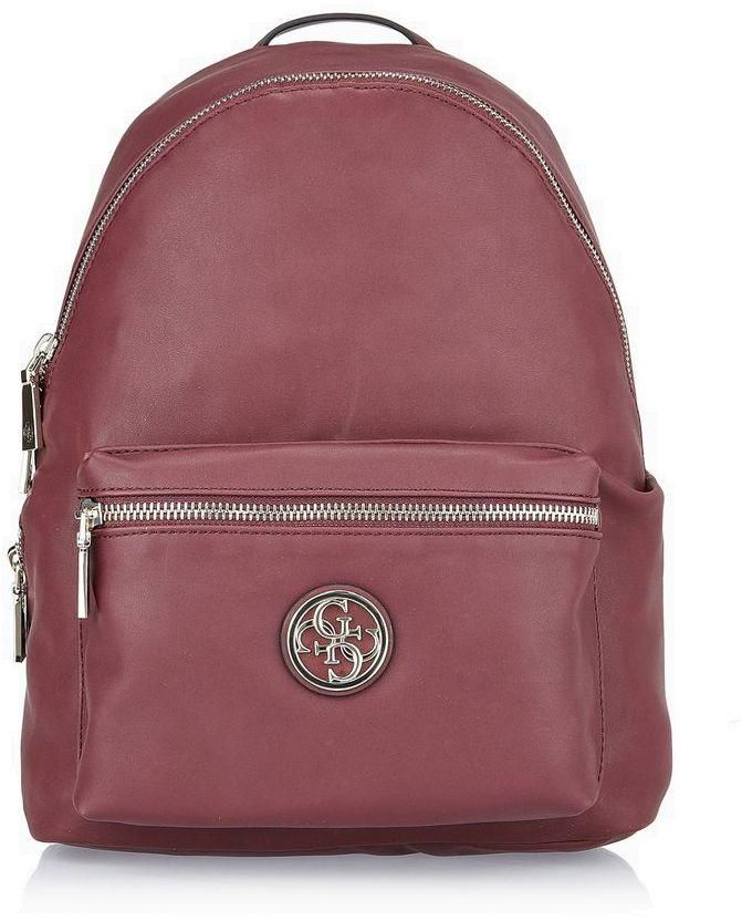 GUESS Leeza Backpack For Women - Red, Leather, VL455732, BOR