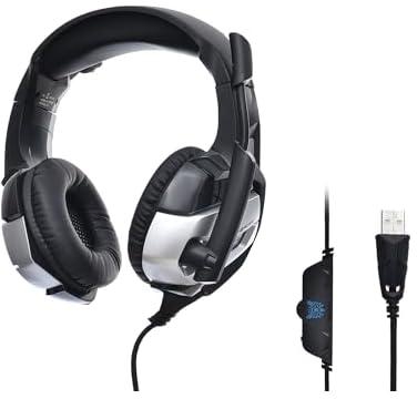Onikuma K5 Headphones Amazing Design With In Line Control And Noise Cancelling Microphone For Gaming - Black