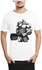 Ibrand S593 Unisex Printed T-Shirt - White, Medium