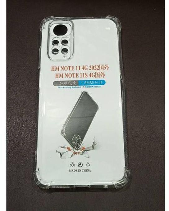 ( Xiaomi Redmi Note 11 4G ) جراب ضد الصدمات وعالي الجودة يحمي الهاتف بالكامل لموبايل ريدمى نوت 10 4 جى - 0 - شفاف