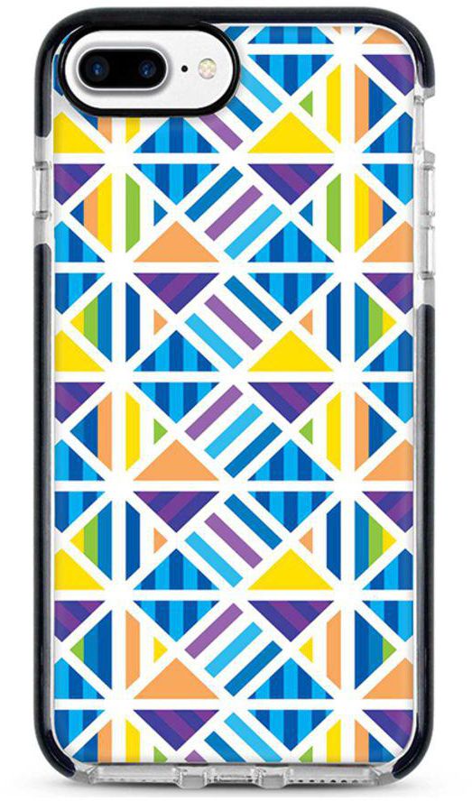 Protective Case Cover For Apple iPhone 8 Plus Greek Tiles Full Print
