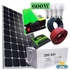 Solarmax 200 AH Solar Battery + Generic 500Watts Solar Panel Full Kit + 20 AH Solar Charge Controller + 600 Watts Inverter + 4 DC Bulbs + 10M Cable