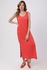 Kady Sleeveless Side Slits Summer Dress - Orange