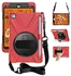 Rugged Heavy Duty Cover For IPad Mini 4/5 With Strap And Pencil Holder - Red