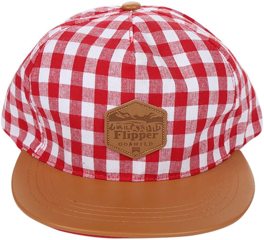 MG Cap for Men, Free Size, Red and White, Polyester, C-88