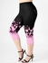Plus Size & Curve Floral Print High Waist Capri Leggings - M | Us 10