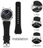 Silicone Replacement Sport Strap with Quick Release Pins for Samsung Gear S3 Frontier/Classic (Black, 22mm)
