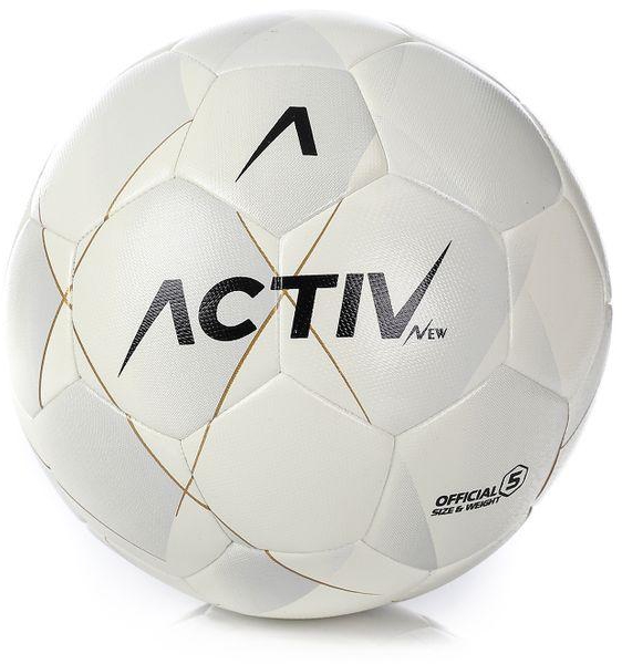 Activ Self Patterned Soccer Ball - White, 2 Grey Shades & Gold