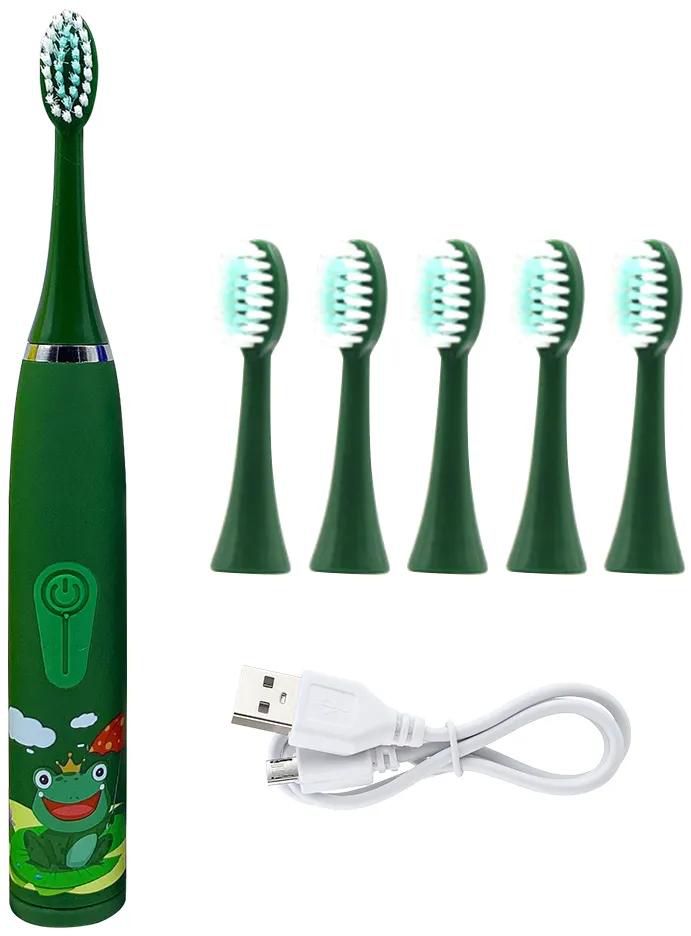 Electric Toothbrush Sonic For Children Toothbrush Usb Cartoon  Kids With Replace Toothbrush