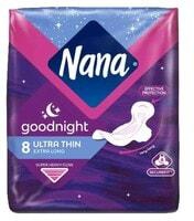 Nana Goodnight Ultra Thin Large Sanitary Pads With Wings 8 count White