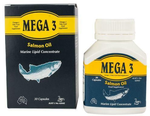 Zifam MEGA 3 Salmon Oil Marine Lipid Concentrates - 30 Capsules