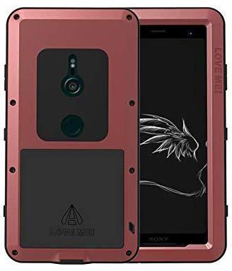 Love Mei Powerful Case For SONY Xperia XZ3 Premium Waterproof Shockproof Aluminum Case Cover for SONY Xperia XZ3 (Red)
