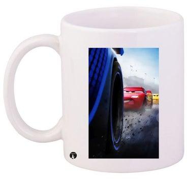 Car Printed Coffee Mug White/Blue/Red