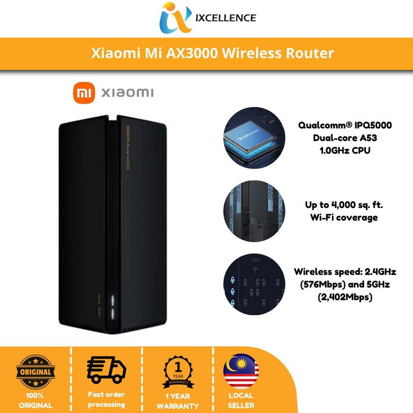 Xiaomi Mesh System AX3000 Xiaomi Router WiFi 6 Stable Ultra High Speed