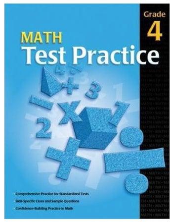 Math Test Practice Consumable, Grade 4 Paperback Workbook
