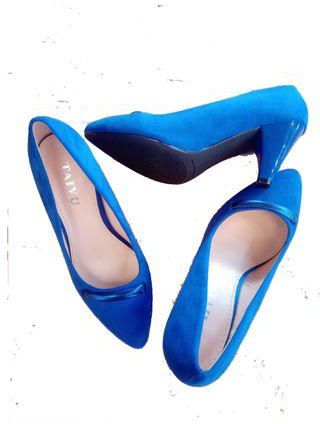 Fashion Blue Ladies High-Heeled Shoes