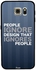 غطاء حماية واقٍ لهاتف سامسونج جالاكسي S6 إيدج مطبوع عليه عبارة "People Ignore Design"