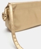 Zip Closure Womens PU Shoulder bag Gold