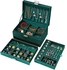 Jewelry Box Makeup Cosmetic Case, Jewelry Organizer for Women 3-Layer Jewelry Box Organize Jewelry Box with Lock Jewelry Holder(Green-premium)[Makeup Organizer][Necklace Organizer]