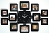WALL CLOCK WITH 12 PHOTO FRAMES