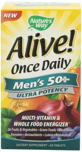 Nature’s Way Alive Once Daily Men’s 50+ Multi Ultra Potency, Tablets, 60-Count