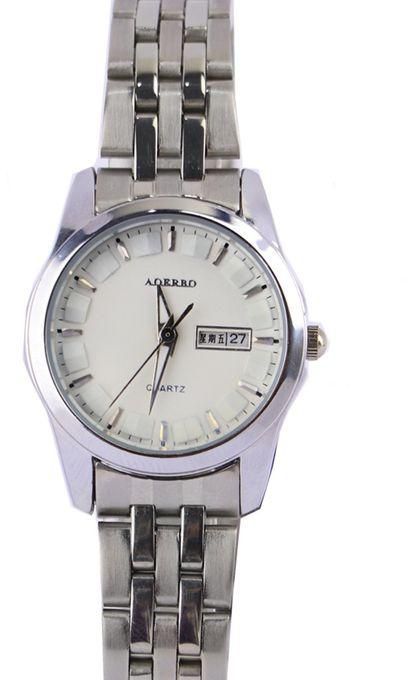 AOERBO Women's Stainless Steel Wrist Watch Silver Color