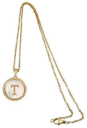 Necklace With Letter Pendant T
