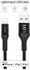 WIWU WP202 Compatible Lightning To USB Cable MFI Fast Data Cable 2.4A, Black - 1.2 m