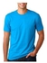 Fashion Heavy-duty Plain Cotton Round Neck T-shirt- Blue